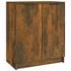 vidaXL Meuble à chaussures Chêne fumé 59x35x70 cm Bois d'ingénierie - TU