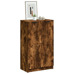 vidaXL Meuble à chaussures Chêne fumé 59x35x100 cm Bois d'ingénierie - TU