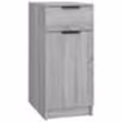 vidaXL Armoire de bureau Sonoma gris 33,5x50x75 cm Bois d'ingénierie - TU