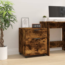 Vidaxl - Classeur mobile avec roues Chêne fumé 45x38x54 cm Bois