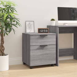 Vidaxl - Classeur mobile avec roues Sonoma gris 45x38x54 cm Bois