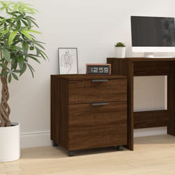 Vidaxl - Classeur mobile avec roues Chêne marron 45x38x54 cm Bois