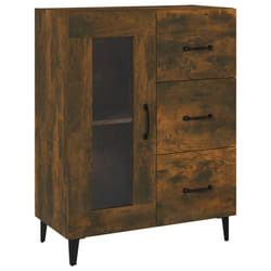vidaXL Buffet chêne fumé 69,5x34x90 cm bois d'ingénierie