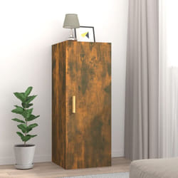 Vidaxl - Armoire murale Chêne fumé 34,5x34x90 cm Bois d'ingénierie