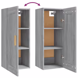 VidaXL 817451 étagères Bois Gris - Vue supplémentaire 8