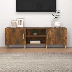 vidaXL Meuble TV Chêne fumé 150x30x50 cm Bois dingénierie 817501