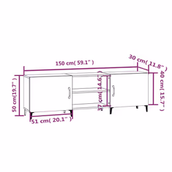 VidaXL 817504 Support TV et centre de divertissement - Vue supplémentaire 8