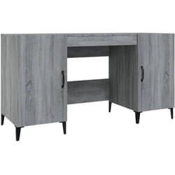 Bureau Sonoma Gris 140x50x75 Cm Bois D'Ingénierie Vidaxl