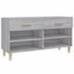 vidaXL Meuble à chaussures Sonoma gris 102x35x55 cm Bois d'ingénierie - TU