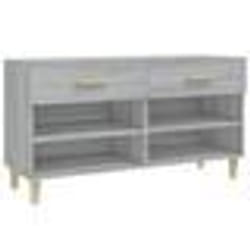 vidaXL Meuble à chaussures Sonoma gris 102x35x55 cm Bois d'ingénierie - TU
