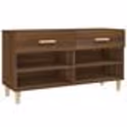 vidaXL Meuble à chaussures Chêne marron 102x35x55 cm Bois d'ingénierie - TU