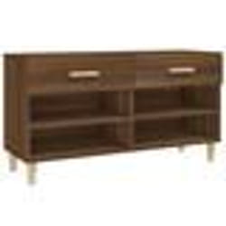 vidaXL Meuble à chaussures Chêne marron 102x35x55 cm Bois d'ingénierie - TU