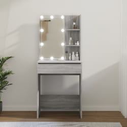 Vidaxl - Coiffeuse avec led sonoma gris 60x40x140 cm
