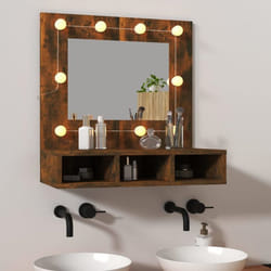 VidaXL 820454 miroir de salle de bain et armoire de rangement pour évier