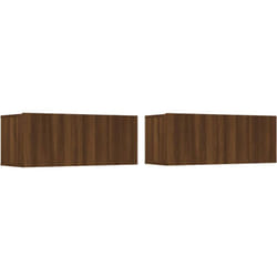 Vidaxl - Meubles tv 2 pcs chêne marron 80x30x30 cm bois ingénierie