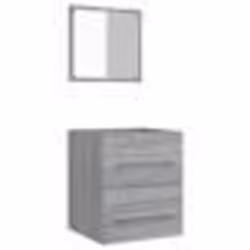 vidaXL Armoire de salle de bain avec miroir Sonoma gris 41x38,5x48 cm