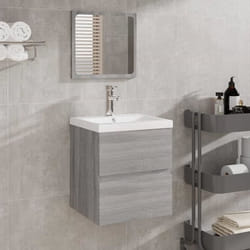 820473 vidaXL Armoire de bain et miroir Sonoma gris Bois dingénierie