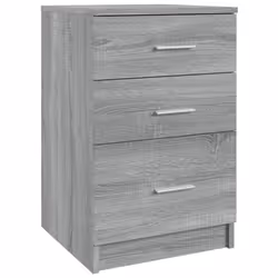 vidaXL Table de chevet Sonoma gris 40x40x63 cm Bois d'ingénierie - TU