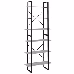 VidaXL 821319, Gris, Chêne, Métal, Bois, 800 mm, 300 mm, 2100 mm