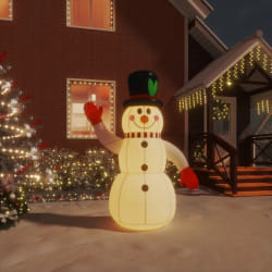 VidaXL Bonhomme de neige gonflable 120 cm - LED