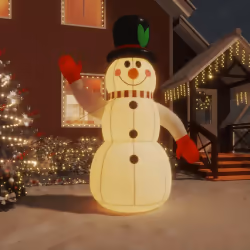 vidaXL Bonhomme de neige LED 300 cm - Multicolore