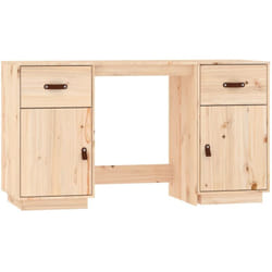 Vidaxl - Bureau avec armoires 135x50x75 cm Bois massif de pin
