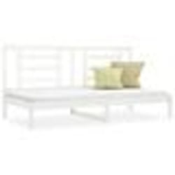 vidaXL Lit de jour sans matelas blanc 80x200 cm bois de pin massif - 80 x 200 cm