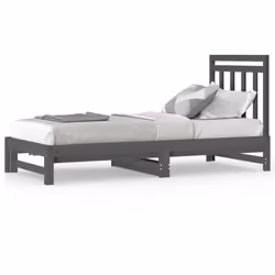 VidaXL 3108349, lit sofa, Gris, Bois de pin, 2055 mm, 950 mm, 300 mm