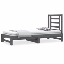 VidaXL 3108604, lit sofa, Gris, Bois de pin, 2055 mm, 950 mm, 300 mm