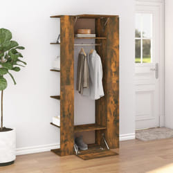 Armoires de couloir 2 pcs chêne fumé bois d'ingénierie Vidaxl