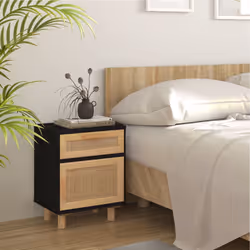 VidaXL 345608 Table de nuit et table de chevet Noir