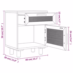 VidaXL 345610 Table de nuit et table de chevet Marron - Vue supplémentaire 8
