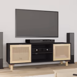 Ce meuble TV classique est un supplément pratique et accrocheur à votre intérieur. Matériau durable : le bois d'ingénierie es ...