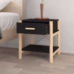 VidaXL 345657 Table de nuit et table de chevet Noir - Vue supplémentaire 4