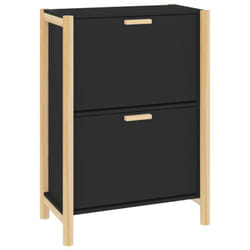 Vidaxl - Armoire à chaussures Noir 57,5x33x80 cm Bois d'ingénierie