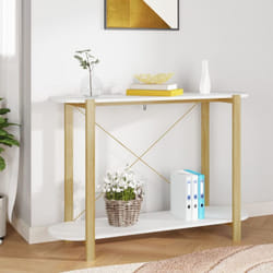 Vidaxl - Table console Blanc 110x38x75 cm Bois d'ingénierie