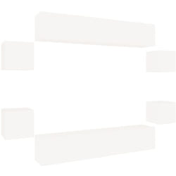 Ensemble De Meubles Tv 8 Pcs Blanc Bois D'Ingénierie Vidaxl