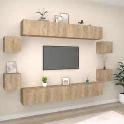 Ensemble De Meubles Tv 8 Pcs Chêne Sonoma Bois D'Ingénierie Vidaxl26462