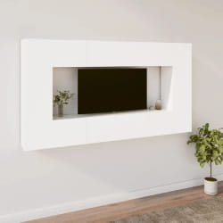 vidaXL Meubles TV 8 pcs - Blanc bois d'ingénierie