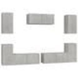 vidaXL Ensemble de meubles TV 7 pcs Gris béton Bois d'ingénierie