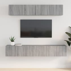 vidaXL Ensemble de meubles TV 5 pcs Sonoma gris Bois d'ingénierie