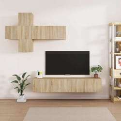 Ensemble De Meubles Tv 7 Pcs Chêne Sonoma Bois D'Ingénierie Vidaxl