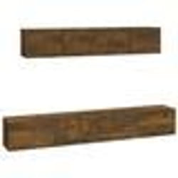 vidaXL Ensemble de meubles TV 4 pcs Chêne fumé Bois d'ingénierie