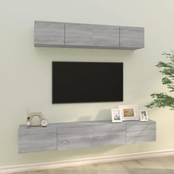 vidaXL Ensemble de meubles TV 4 pcs Sonoma gris Bois d'ingénierie
