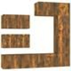 vidaXL Ensemble de meubles TV 6 pcs Chêne fumé Bois d'ingénierie