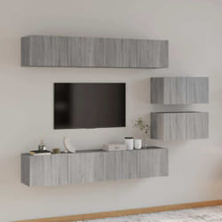 vidaXL Ensemble de meubles TV 6 pcs Sonoma gris Bois d'ingénierie