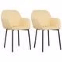 vidaXL Chaises à manger lot de 2 Crème Velours - TU