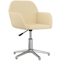 Vidaxl - Chaise pivotante de bureau Crème Tissu
