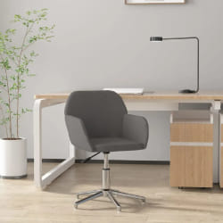 VIDAXL Chaise pivotante de bureau - Gris clair tissu