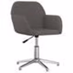 vidaXL Chaise pivotante de bureau Gris foncé Tissu